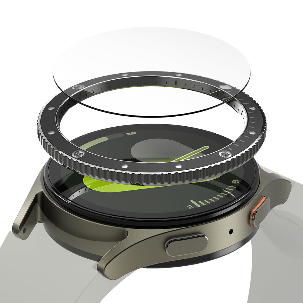 Ringke Premium Styling -suojakehys Samsung Galaxy Watch7 40mm:lle, Malli 2, Musta