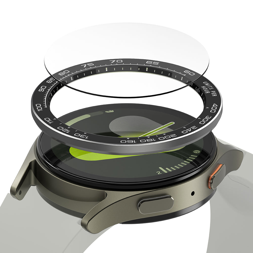 Ringke Premium Styling -suojakehys Samsung Galaxy Watch7 44mm:lle, Malli 1, Musta