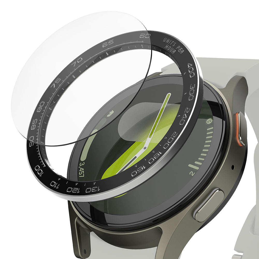 Ringke Premium Styling -suojakehys Samsung Galaxy Watch7 44mm:lle, Malli 1, Musta