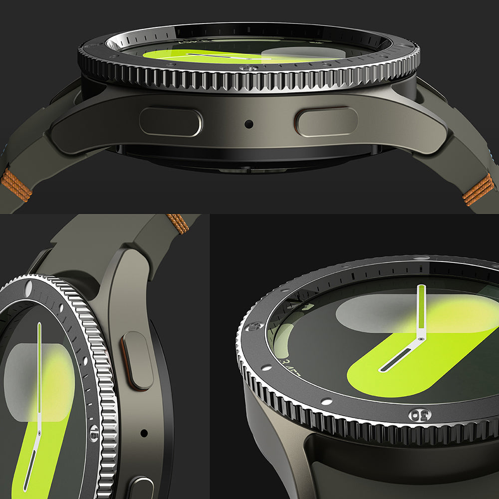 Ringke Premium Styling -suojakehys Samsung Galaxy Watch7 44mm:lle, Malli 2, Musta