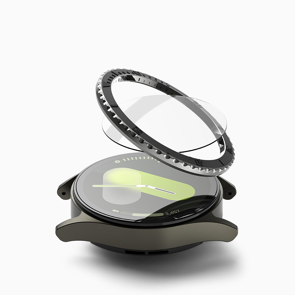 Ringke Premium Styling -suojakehys Samsung Galaxy Watch7 44mm:lle, Malli 3, Musta