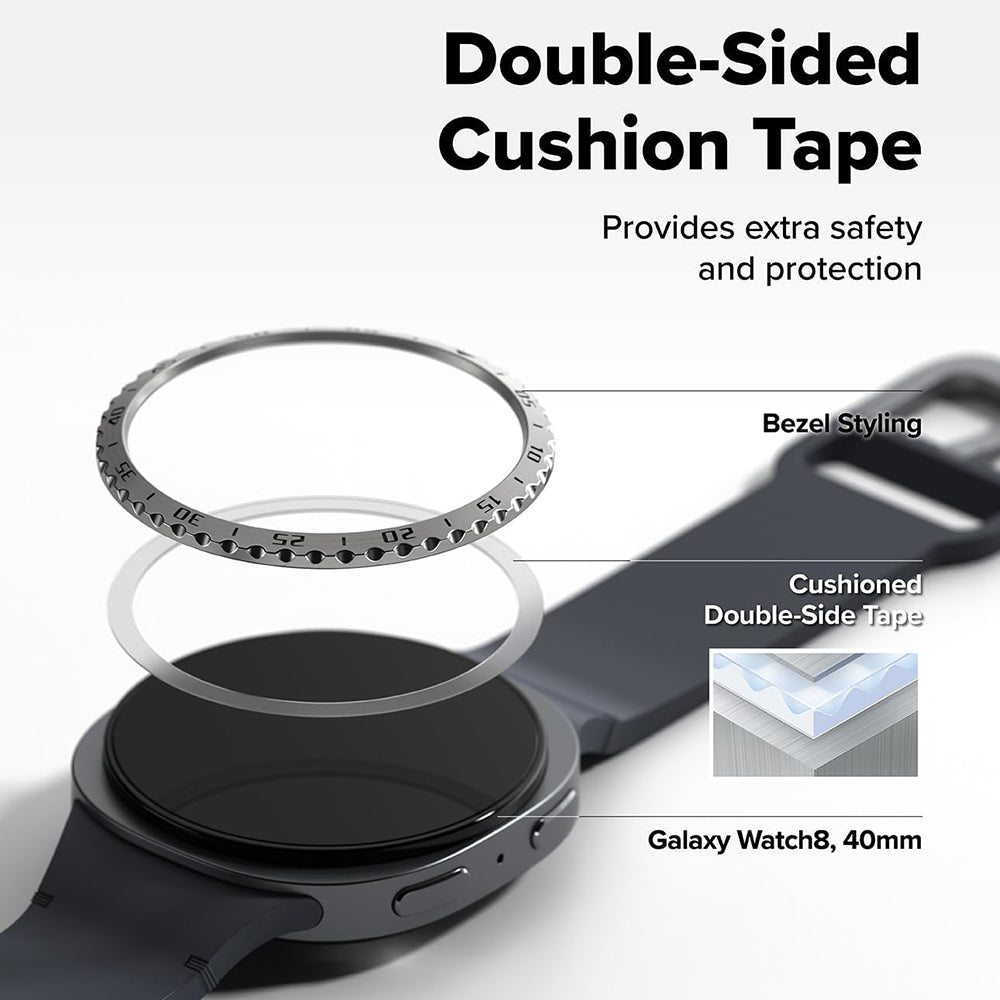 Ringke Inner Styling -suojakehys Samsung Galaxy Watch8 Classicille, Musta
