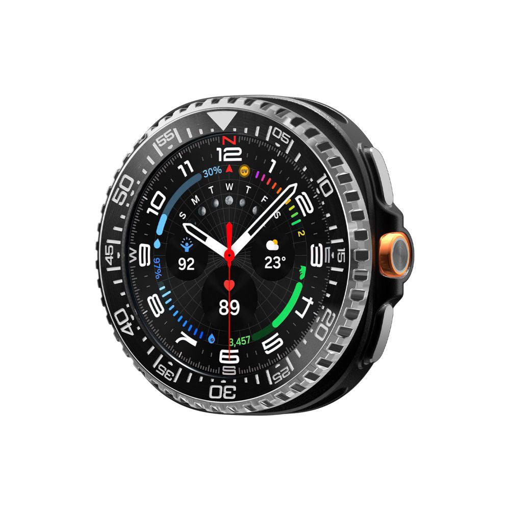 Spigen Tune Pro Diver -suojakehys Samsung Galaxy Watch8 Classicille, Musta