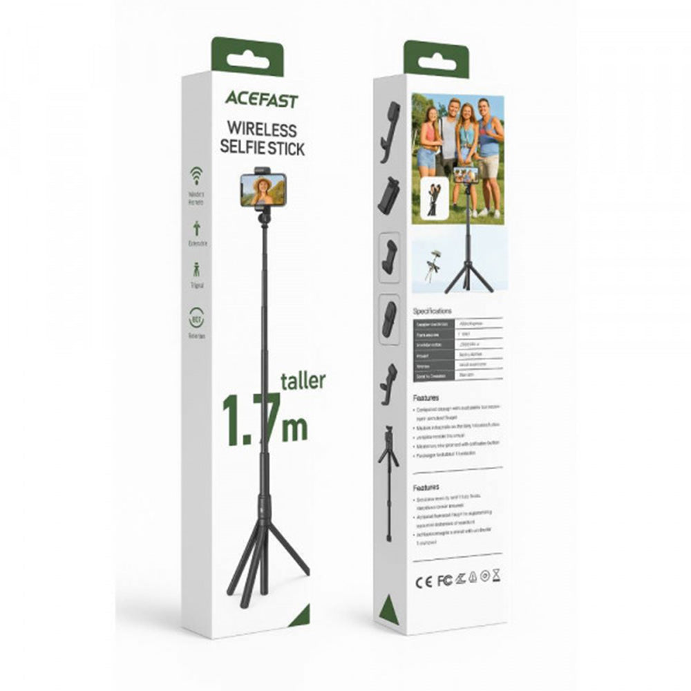 Selfie Stick Bluetooth Acefast E31, Universal, Musta