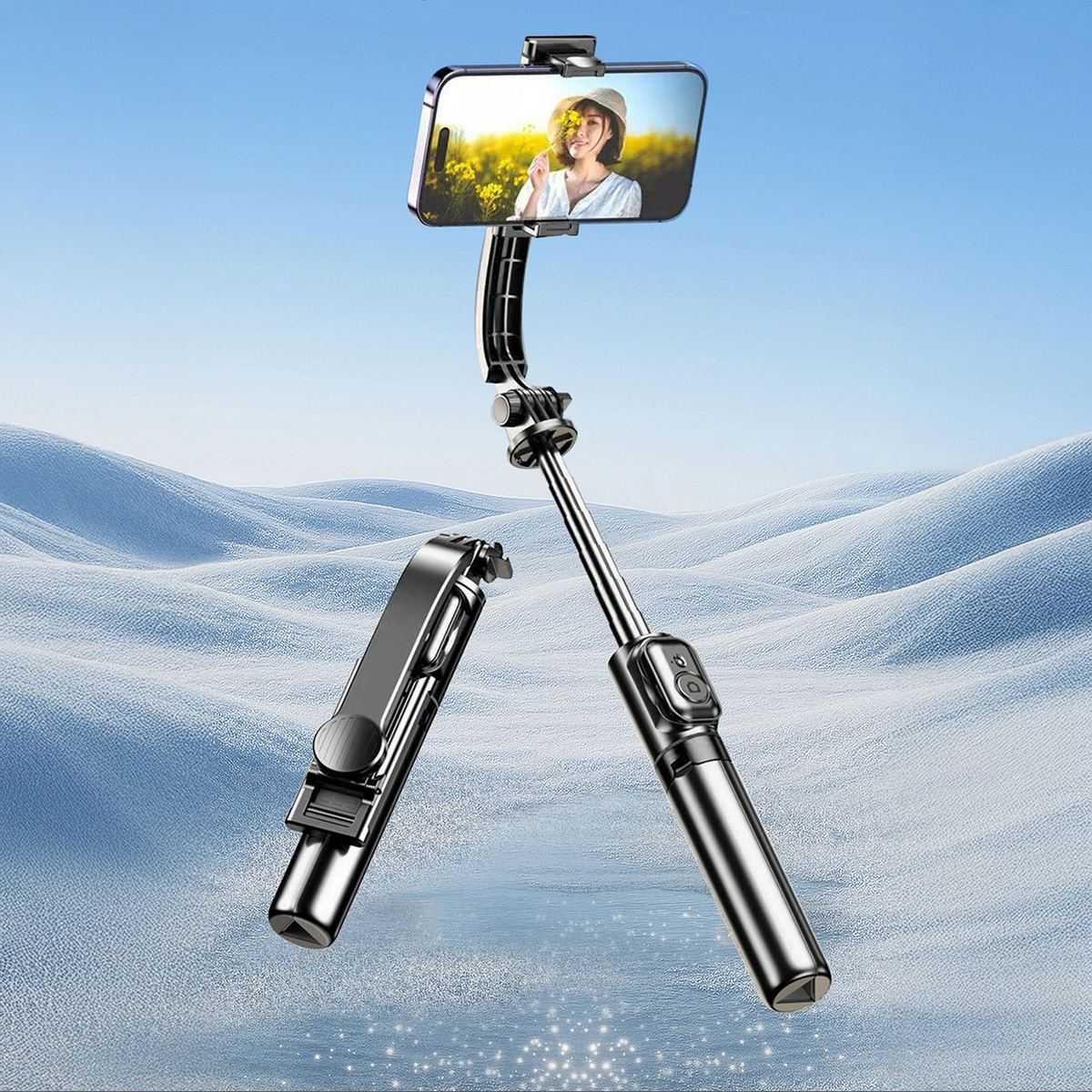 Selfie Stick Bluetooth Dudao F18S 4in1, Universal, Black