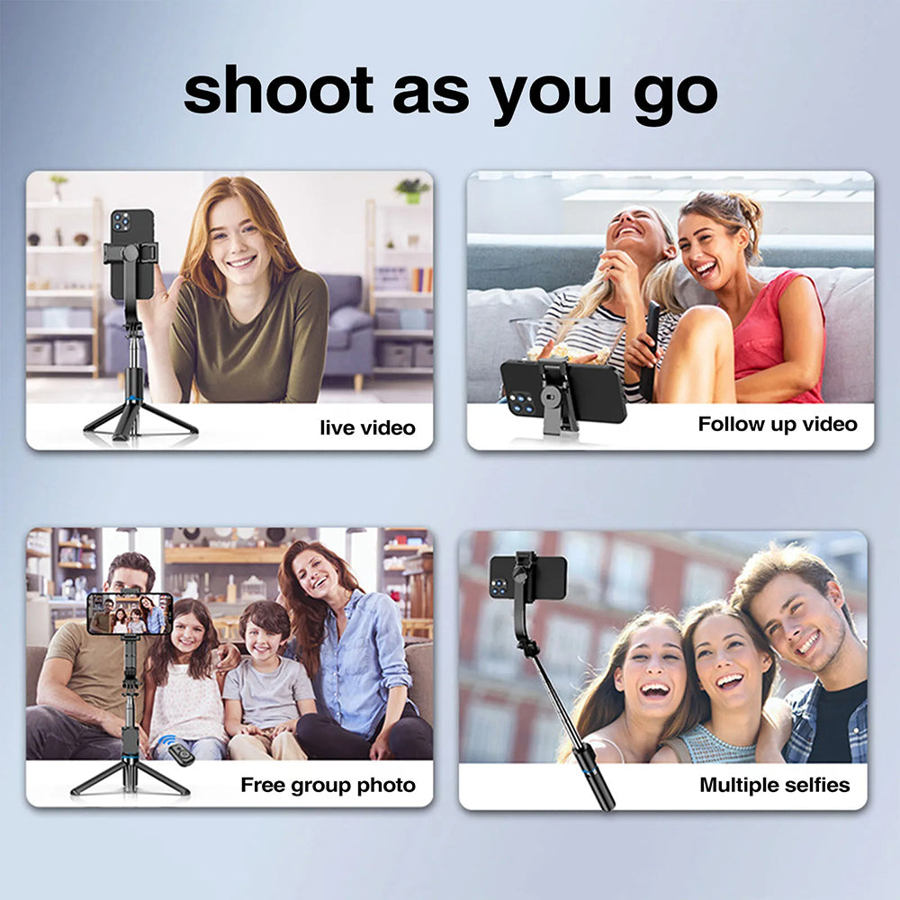 Selfie Stick Bluetooth Techsuit C01, Universal, Musta