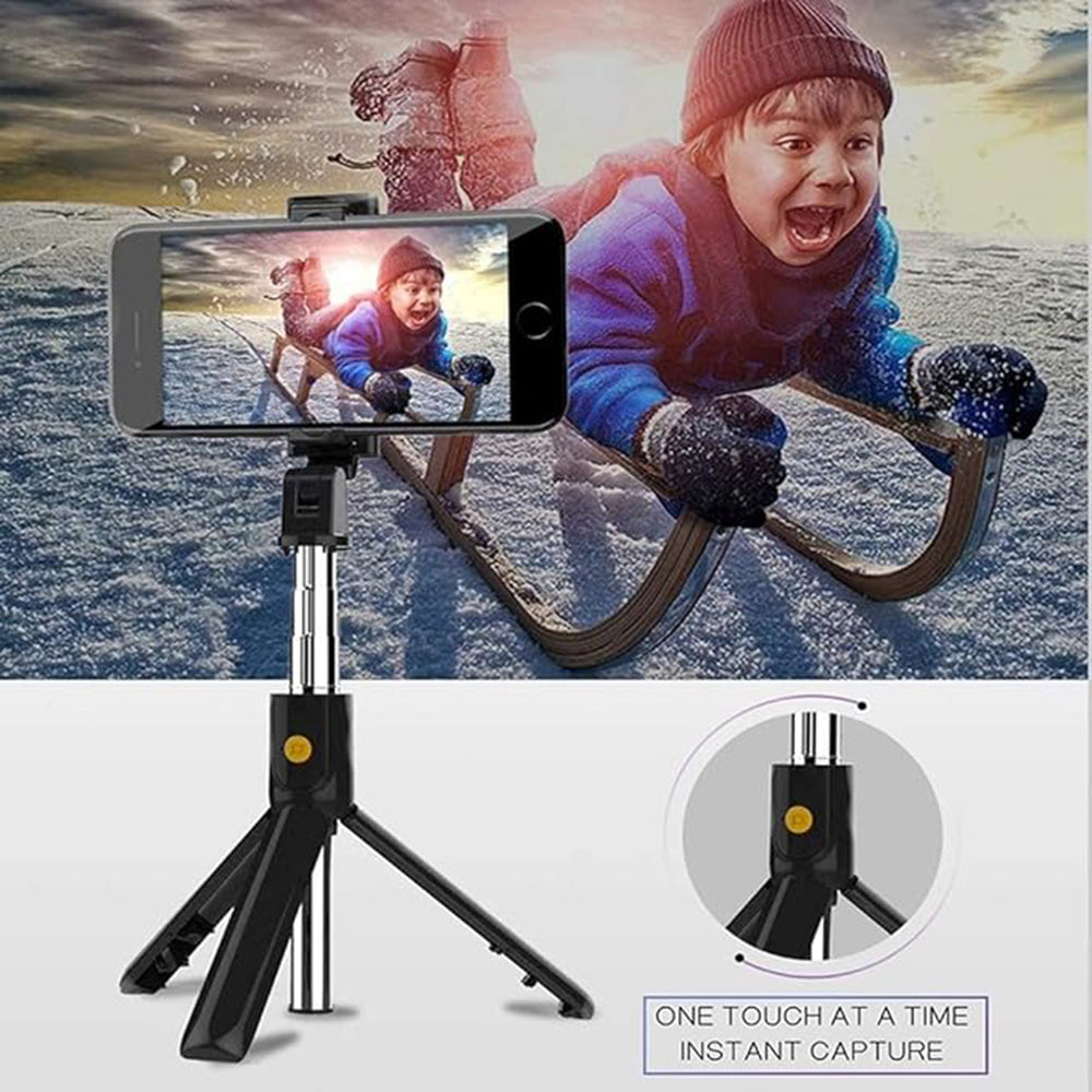 Selfie Stick Bluetooth Techsuit K07, Universal, Musta