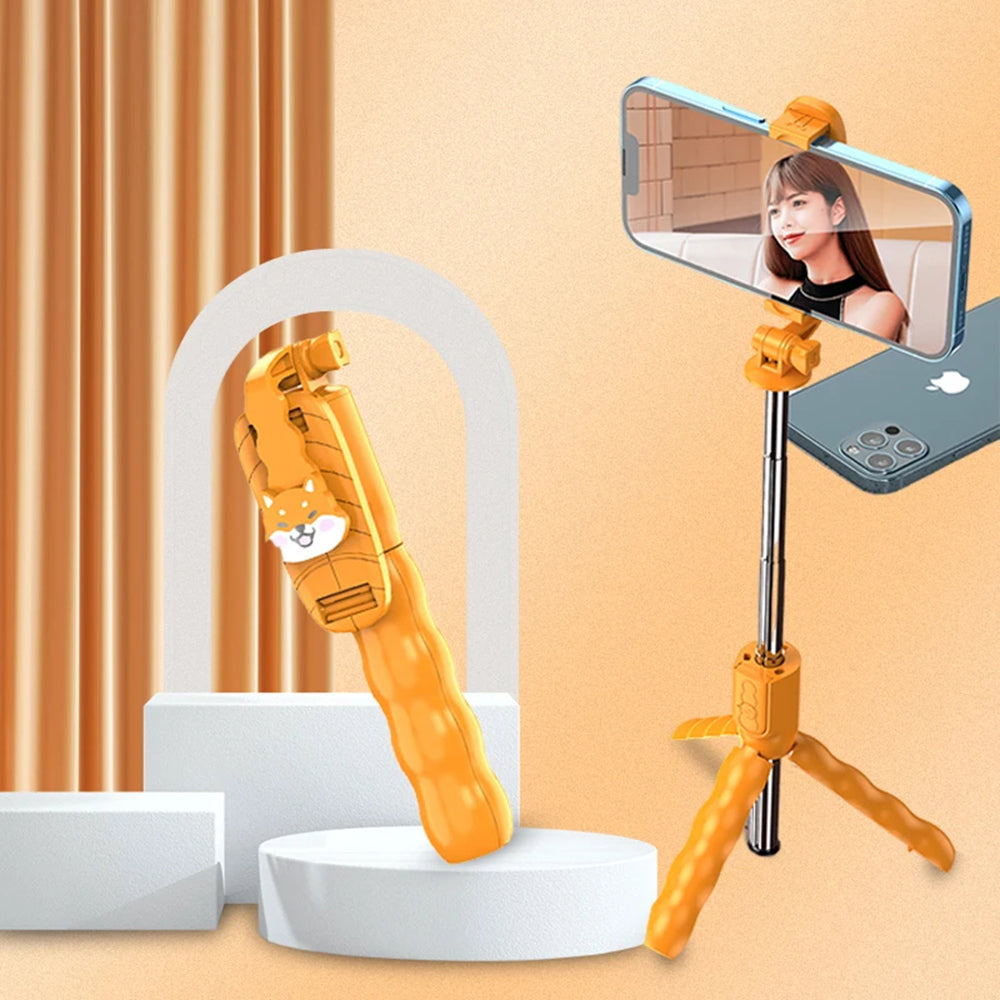 Selfie Stick Bluetooth Techsuit KT01, Universal, Oranssi