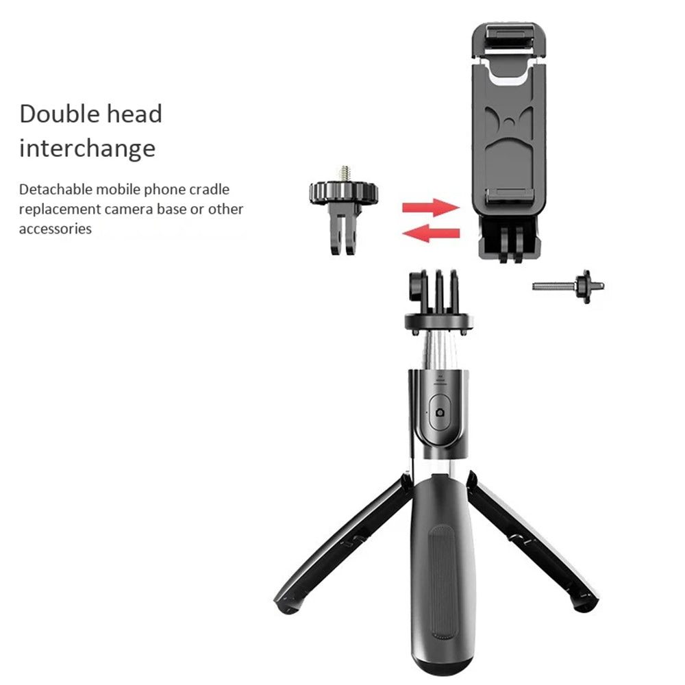 Selfie Stick Bluetooth Techsuit L02, Universal, Musta