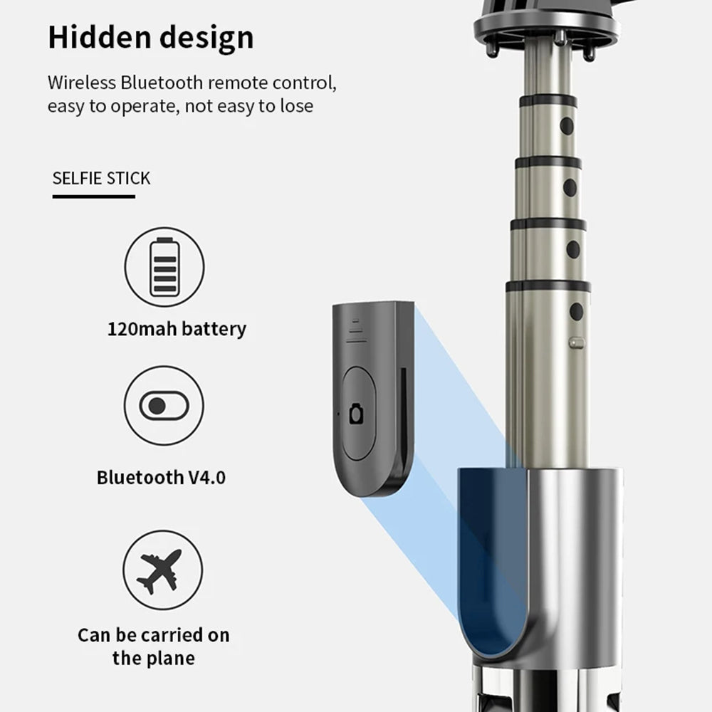 Selfie Stick Bluetooth Techsuit L03, Universal, Musta