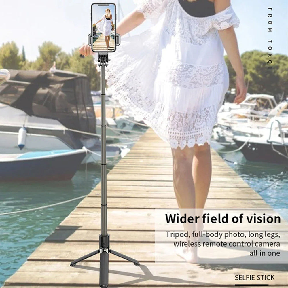 Selfie Stick Bluetooth Techsuit L03, Universal, Musta