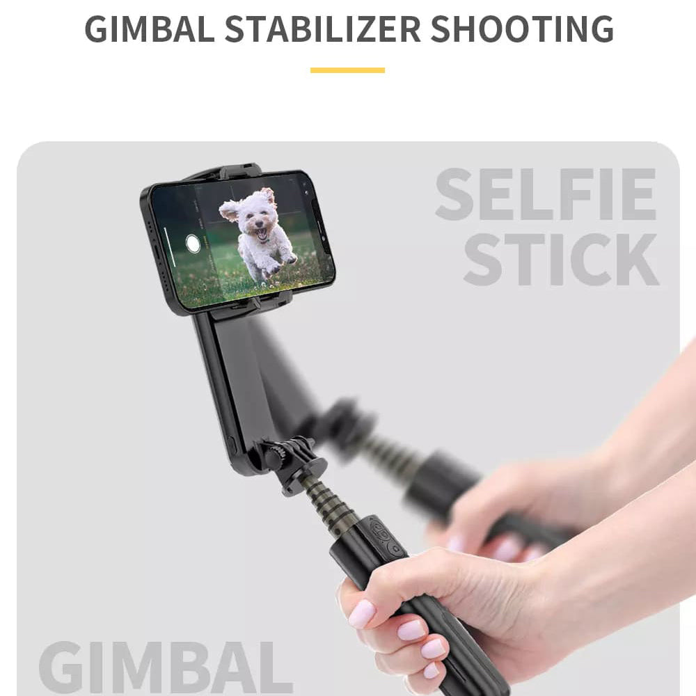 Gimbal Stabilisaattori Bluetooth Techsuit L09 Gimbal, Universal, Musta