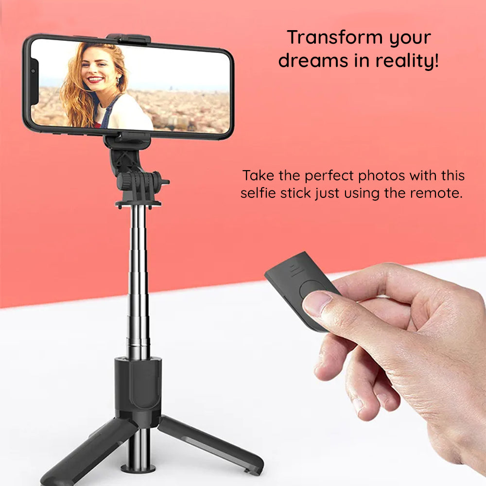 Selfie Stick Bluetooth Techsuit L11, Universal, Musta