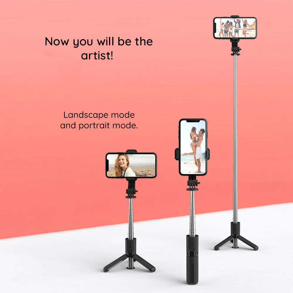Selfie Stick Bluetooth Techsuit L11, Universal, Musta
