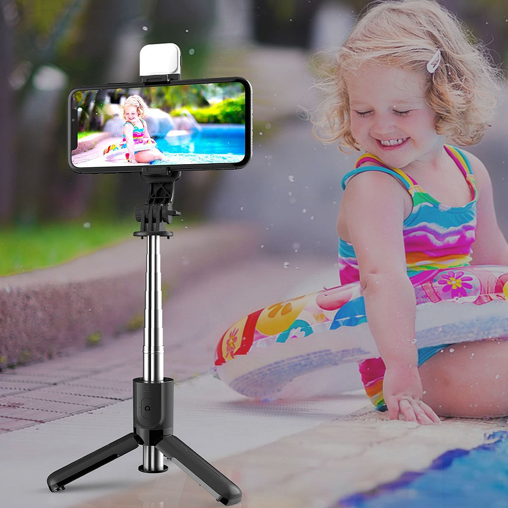 Selfie Stick Bluetooth Techsuit L11s, Universal, Musta