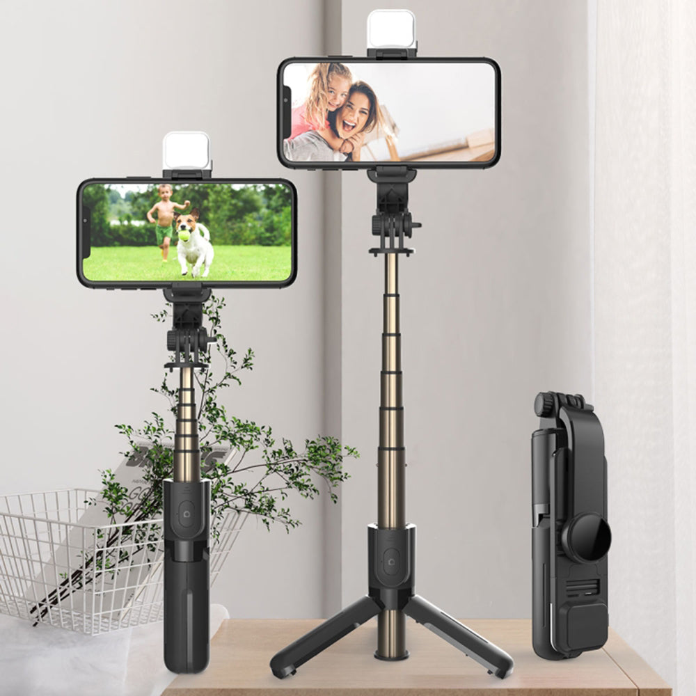 Selfie Stick Bluetooth Techsuit L11s, Universal, Musta