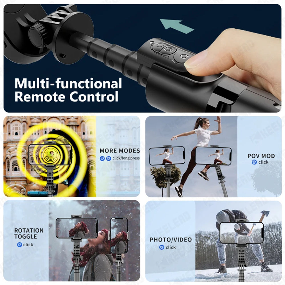 Selfie Stick Bluetooth Techsuit L18sMini, Universal, Musta