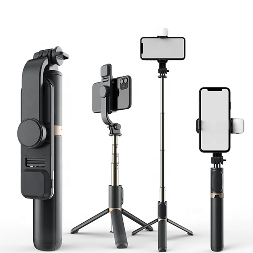 Selfie Stick Bluetooth Techsuit Q03s, Universal, Musta