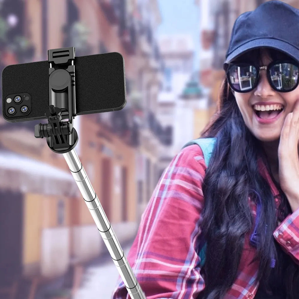 Selfie Stick Bluetooth Techsuit Q05, Universal, Musta