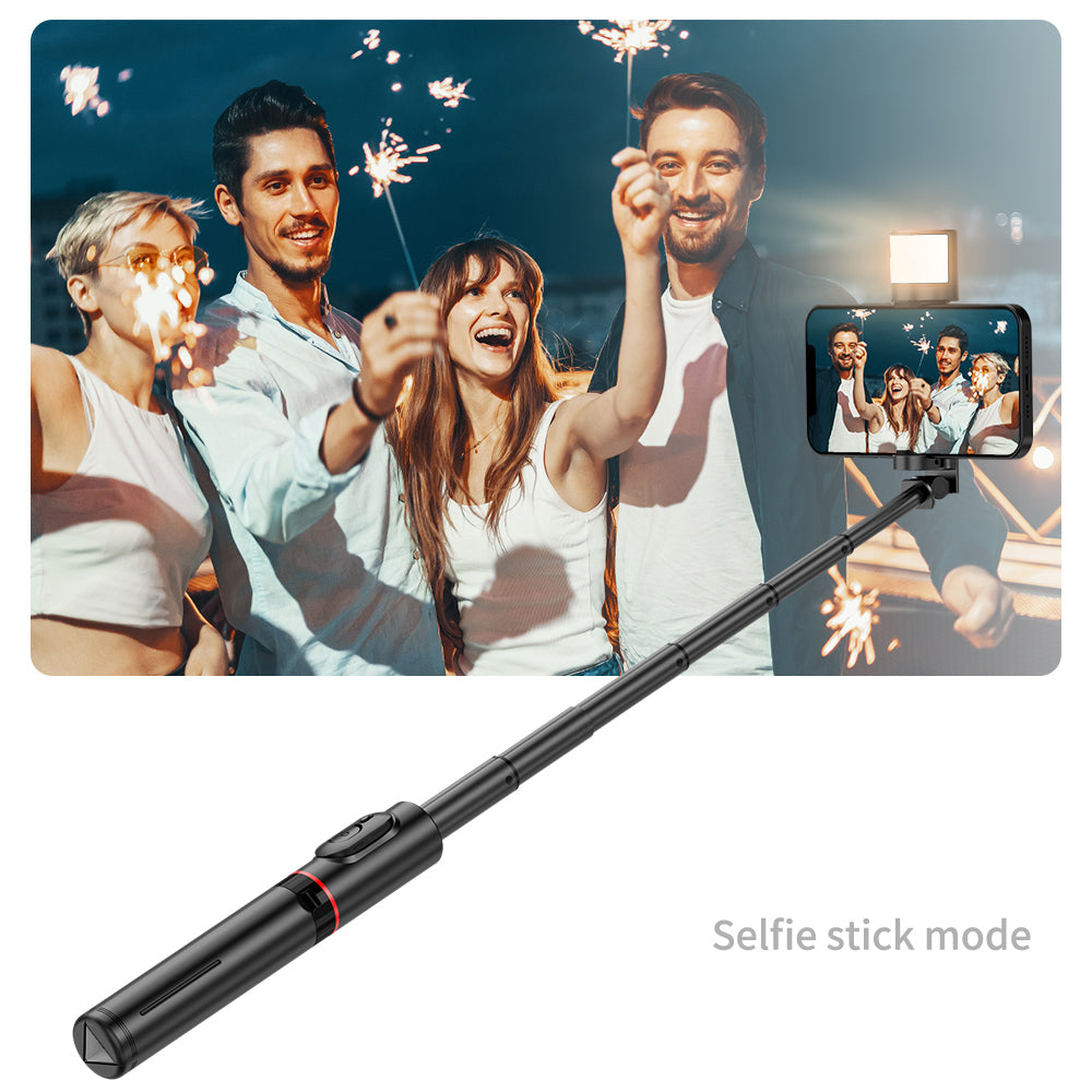 Selfie Stick Bluetooth Techsuit Q12S, Universal, Musta