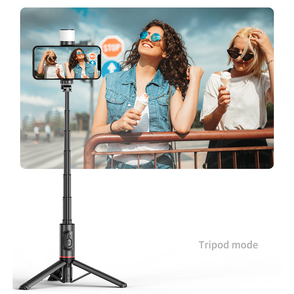 Selfie Stick Bluetooth Techsuit Q12S, Universal, Musta