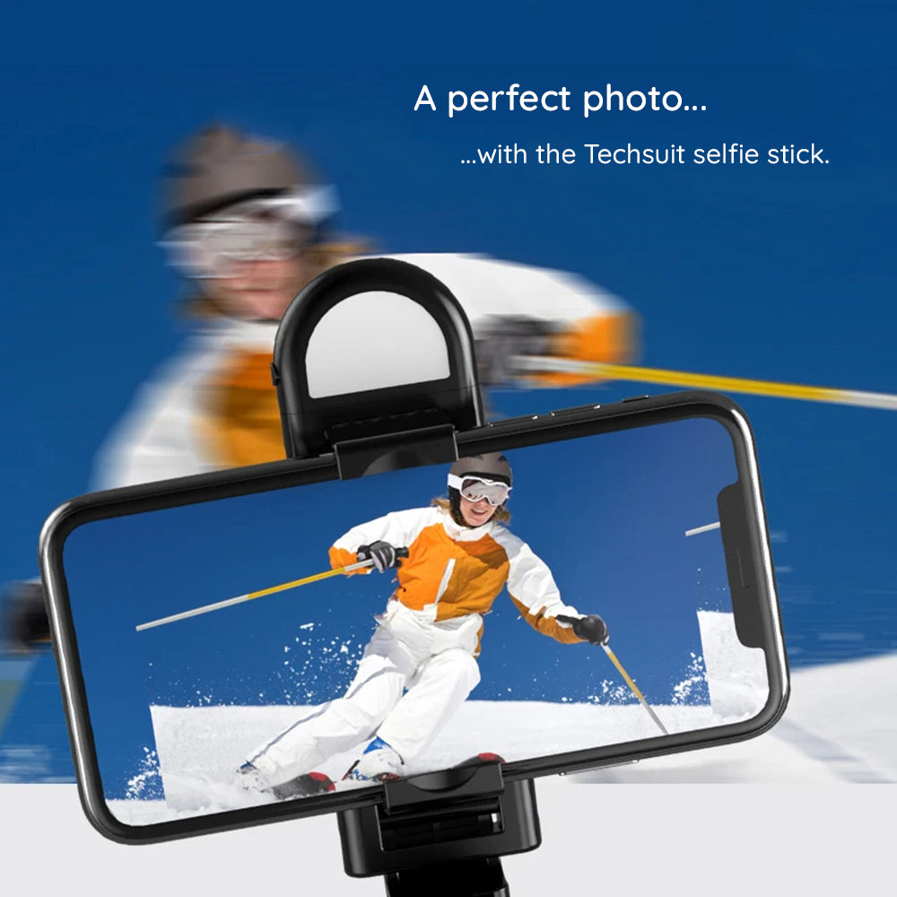 Selfie Stick Bluetooth Techsuit S01-S, Universal, Musta