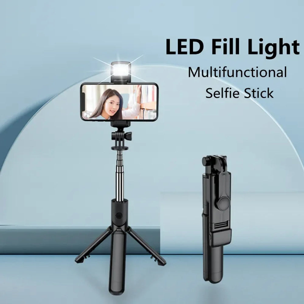 Selfie Stick Bluetooth Techsuit S03-S, Universal, Musta