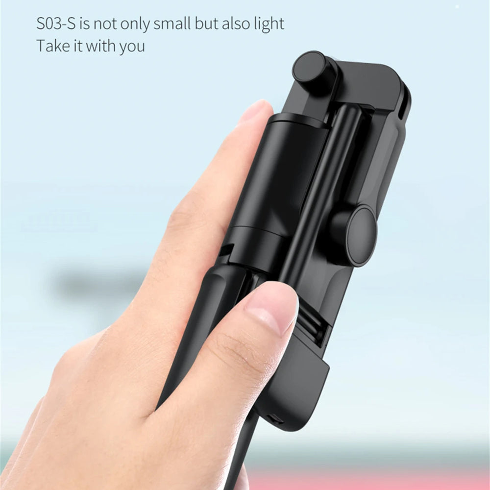 Selfie Stick Bluetooth Techsuit S03-S, Universal, Musta