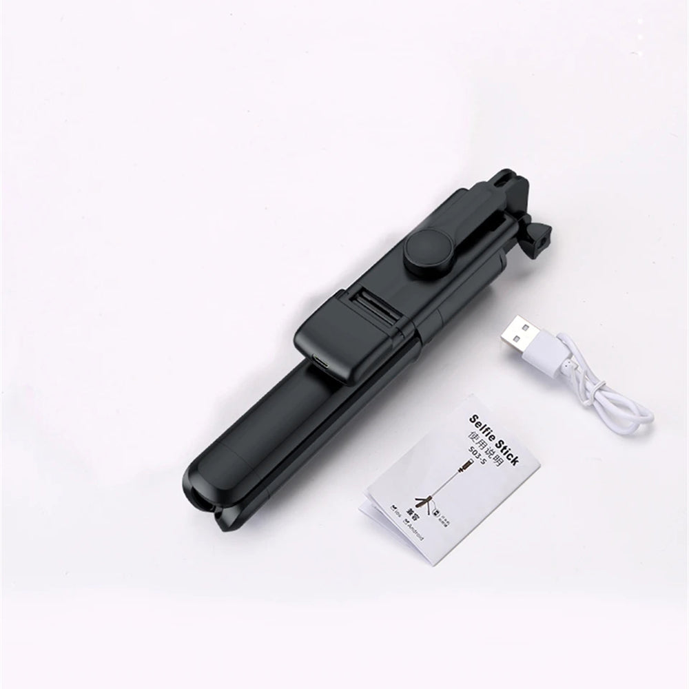 Selfie Stick Bluetooth Techsuit S03-S, Universal, Musta