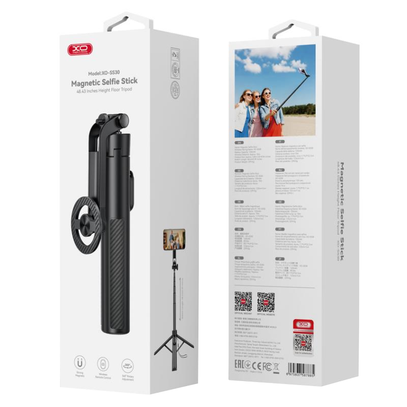 Selfie-tikku Bluetooth XO Design SS30, Universaali, Musta