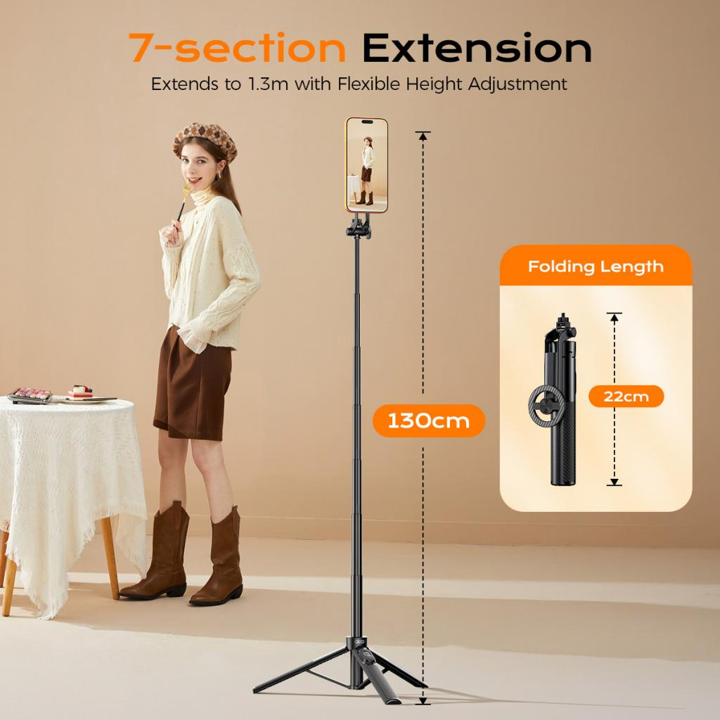 Selfie-tikku Bluetooth XO Design SS30, Universaali, Musta