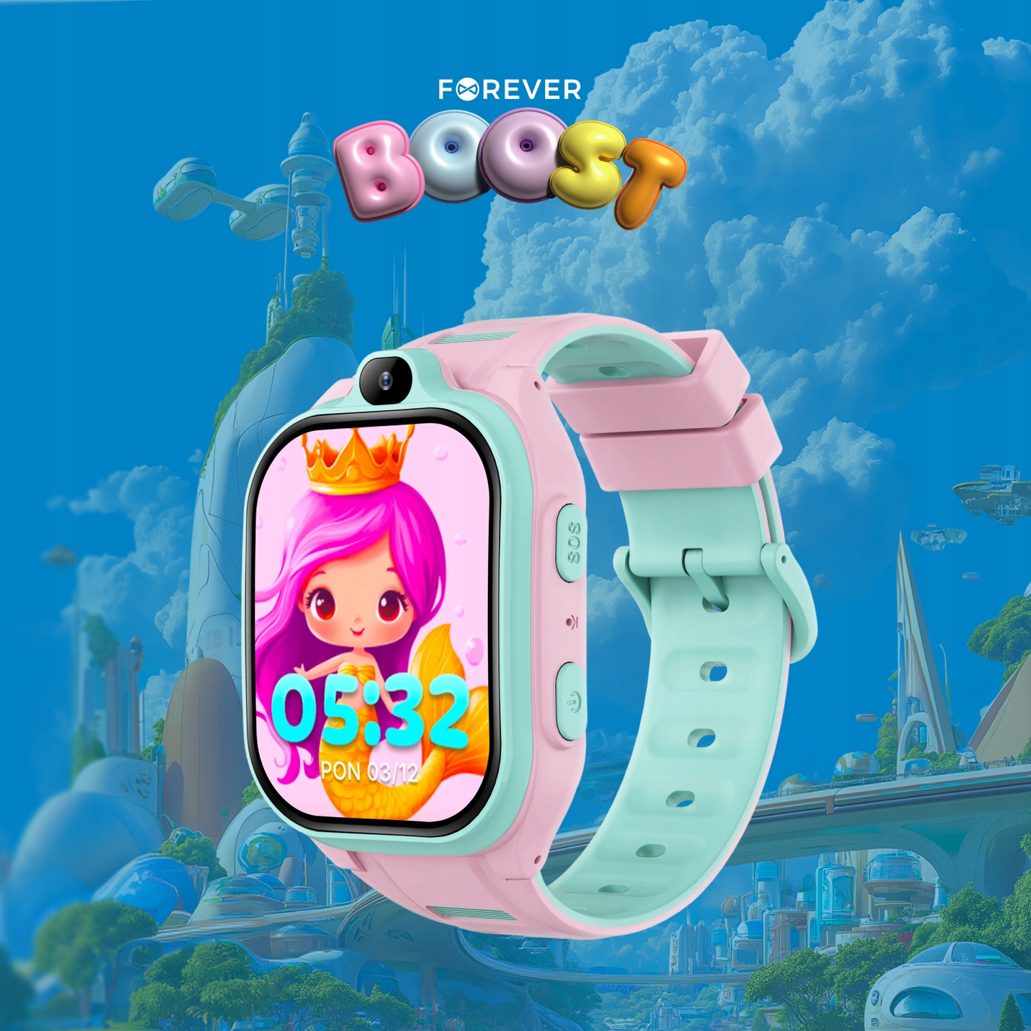 Smartwatch Forever Kids Boost KW-530 Call, Pink