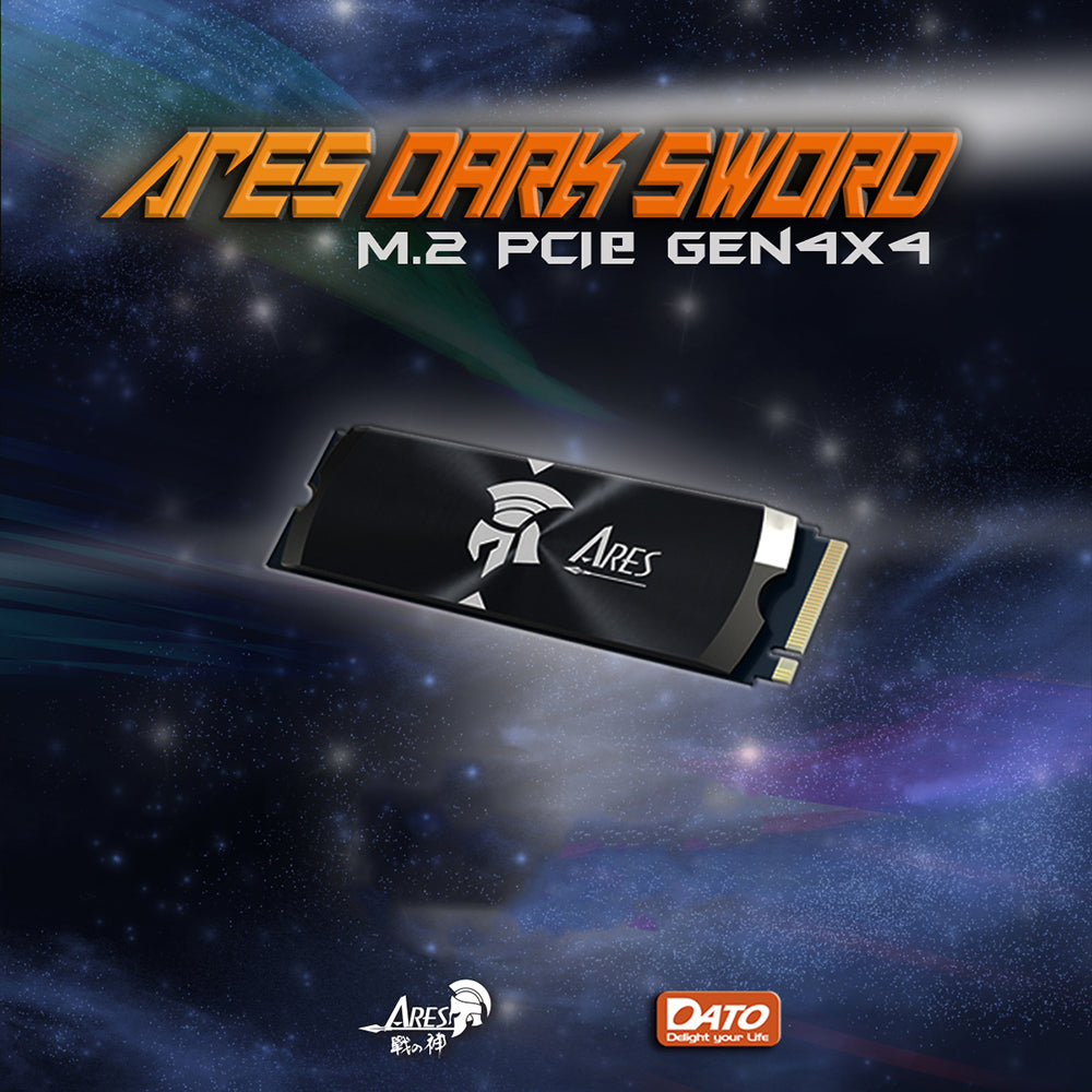 Solid State Drive (SSD) Dato Ares Dark Sword, 1TB, NVMe 1.4, PCIE Gen4x4, Musta ARSDSK-1TB