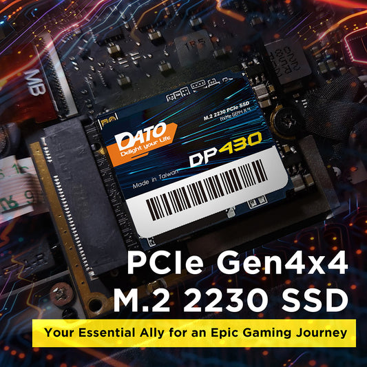 Solid State Drive (SSD) Dato DP430, NVME M.2 2230, PCIE Gen4x4, 1TB, Musta DP430SSD-1TB