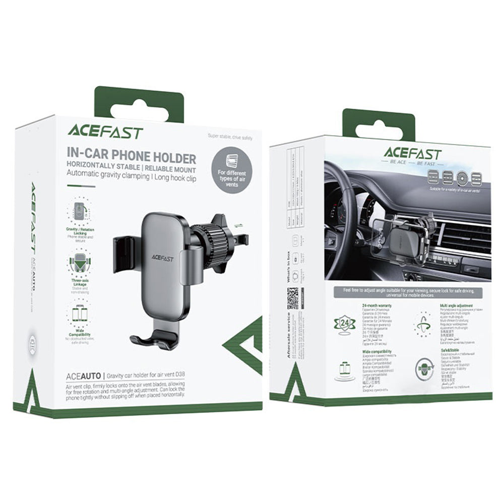 Auto Teline Acefast D38, Universaali, Harmaa