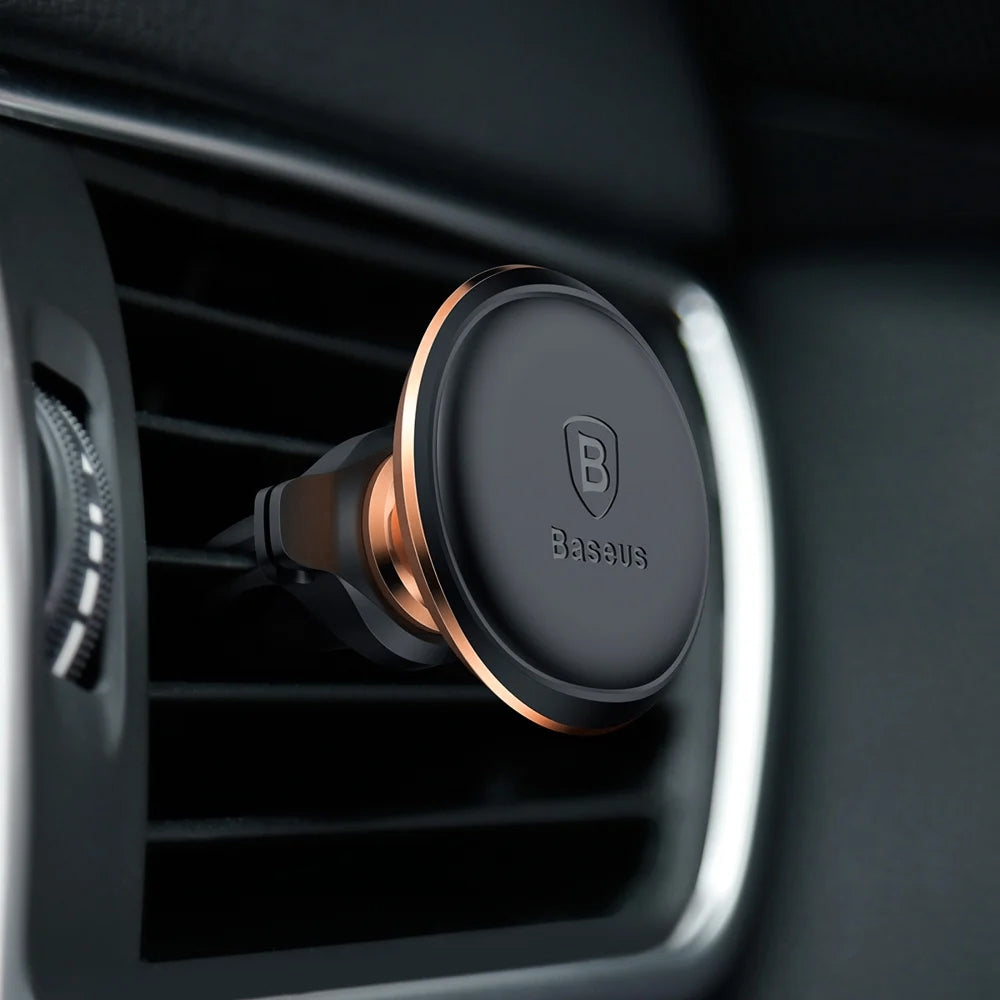 Baseus Air Vent magneettinen autoteline, Universal, vaaleanpunainen kulta C4014120101G13-00