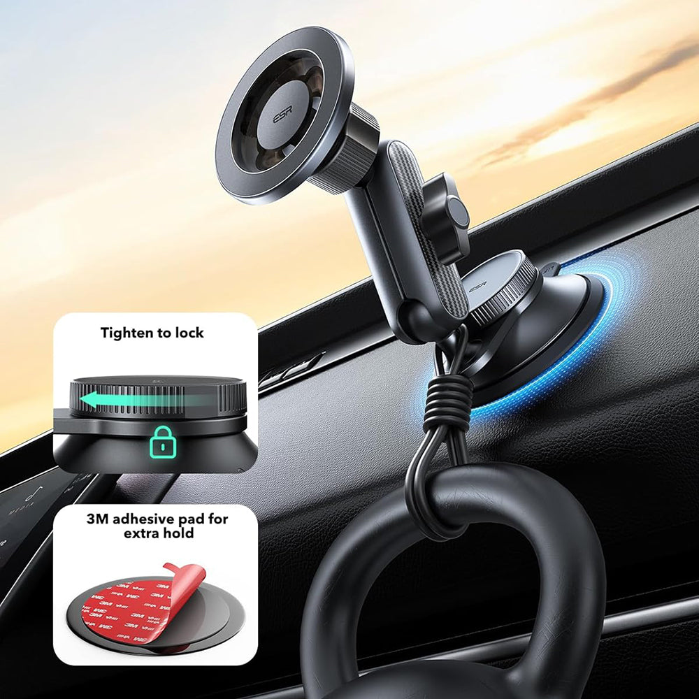Magneettinen Autoteline ESR OmniLock Dash, Universaali, Musta
