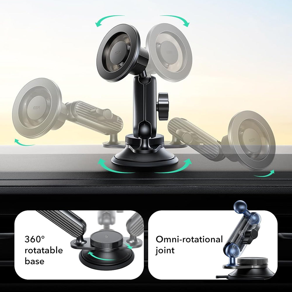 Magneettinen Autoteline ESR OmniLock Dash, Universaali, Musta