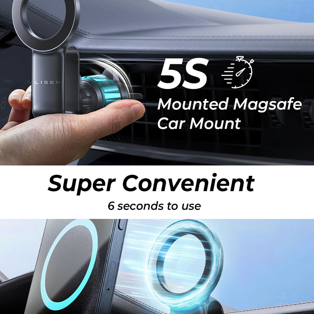 Magneettinen Autoteline Lisen, Universaali, Musta YL0224050012