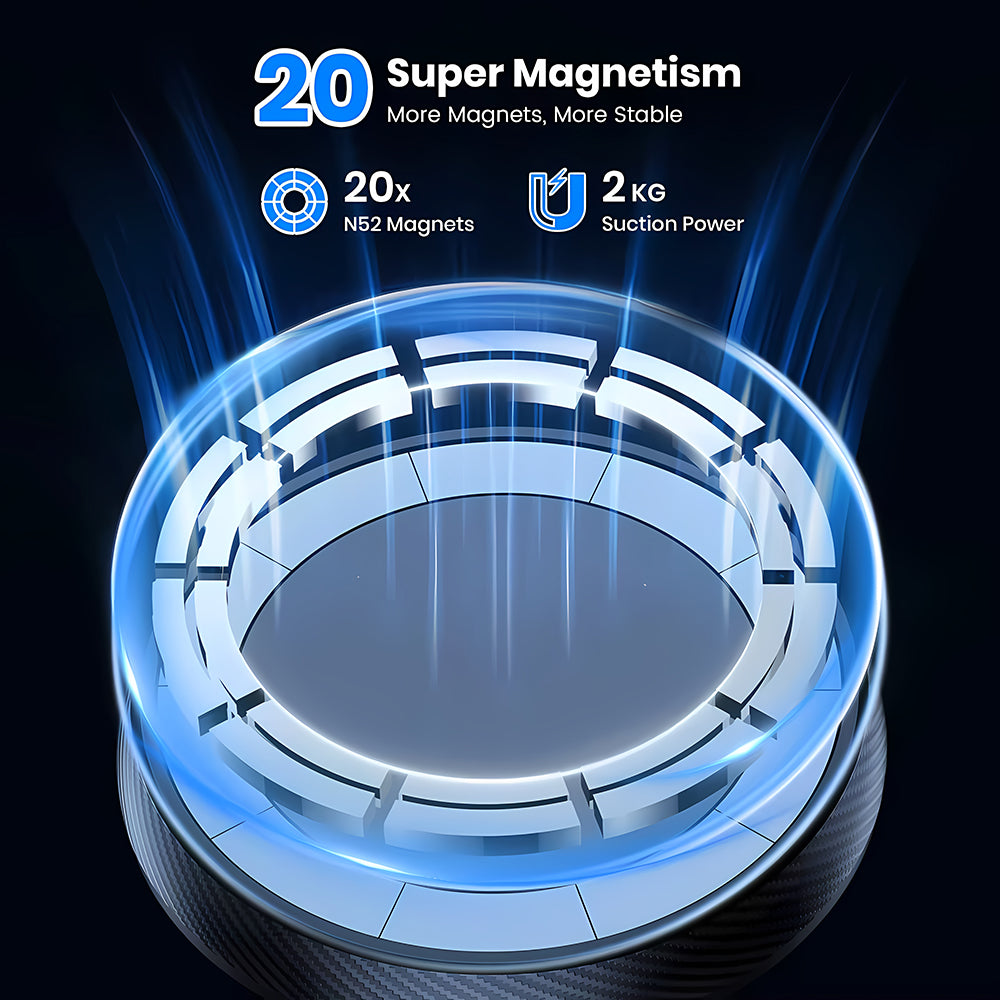 Magneettinen Autoteline Techsuit S12, Universaali, Musta