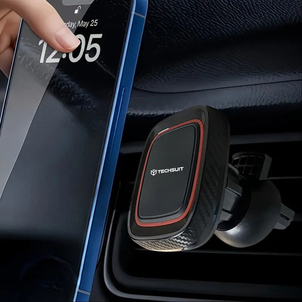 Magneettinen Auto Teline Techsuit S5, Universaali, Musta Punainen