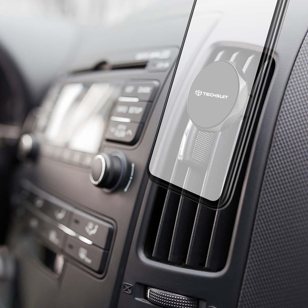 Magneettinen Auto Teline Techsuit S9, Universaali, Hopea