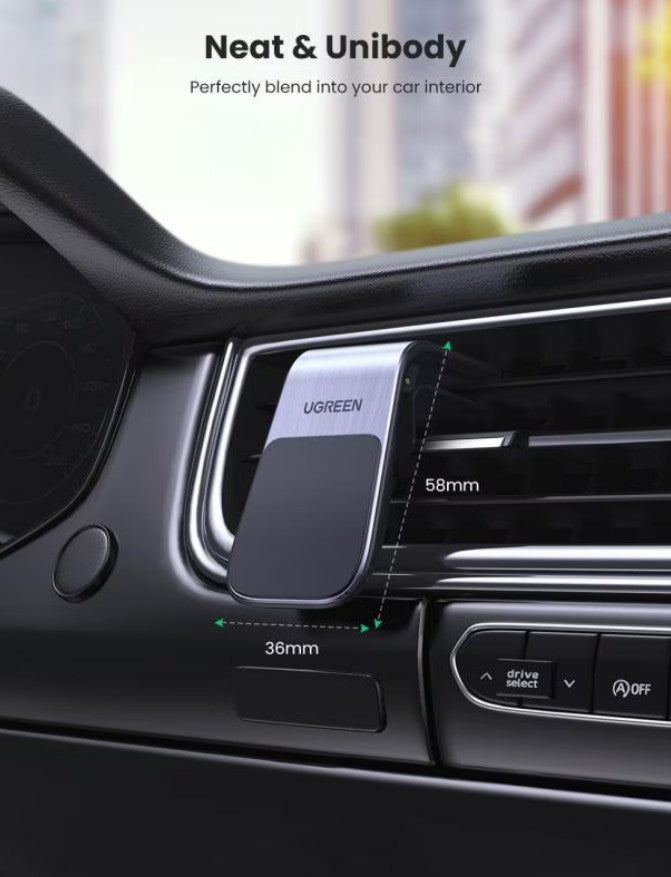 UGREEN Waterfall Universal Magneettinen Autoteline, Musta