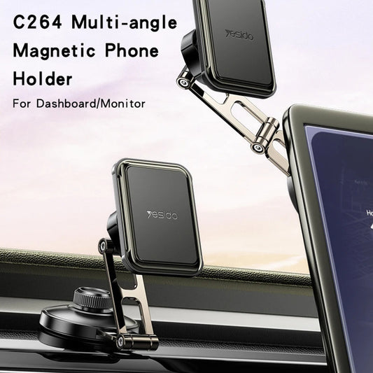 Magneettinen Autoteline Yesido C264, Universaali, Musta