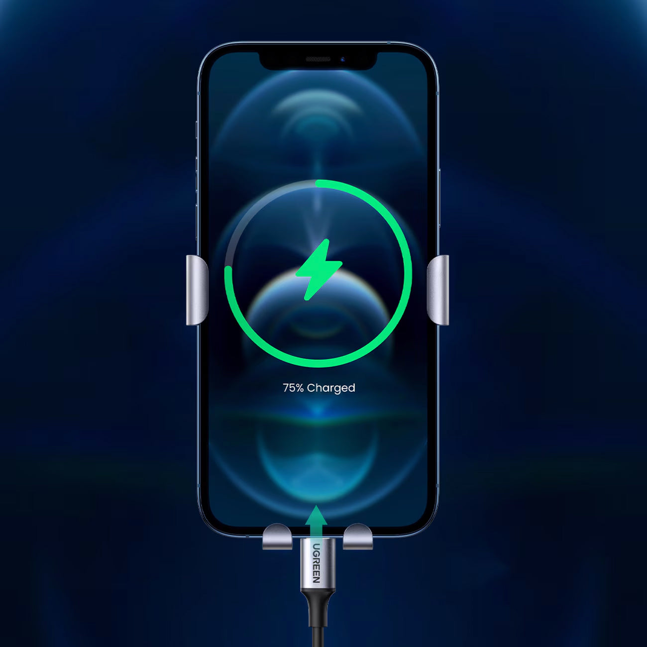 Autoteline UGREEN LP274, universaali, musta.