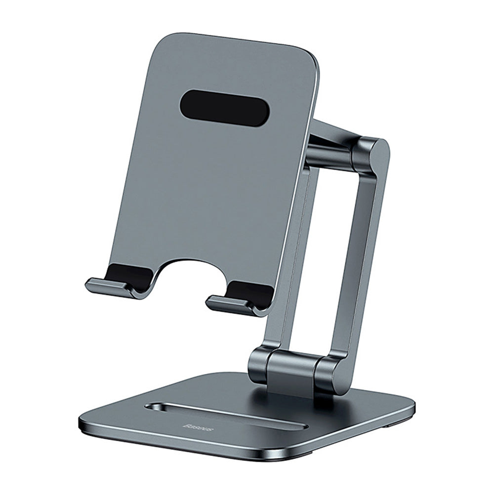 Baseus Biaxial -työpöydän teline puhelimelle / tabletille, universaali, harmaa LUSZ000013