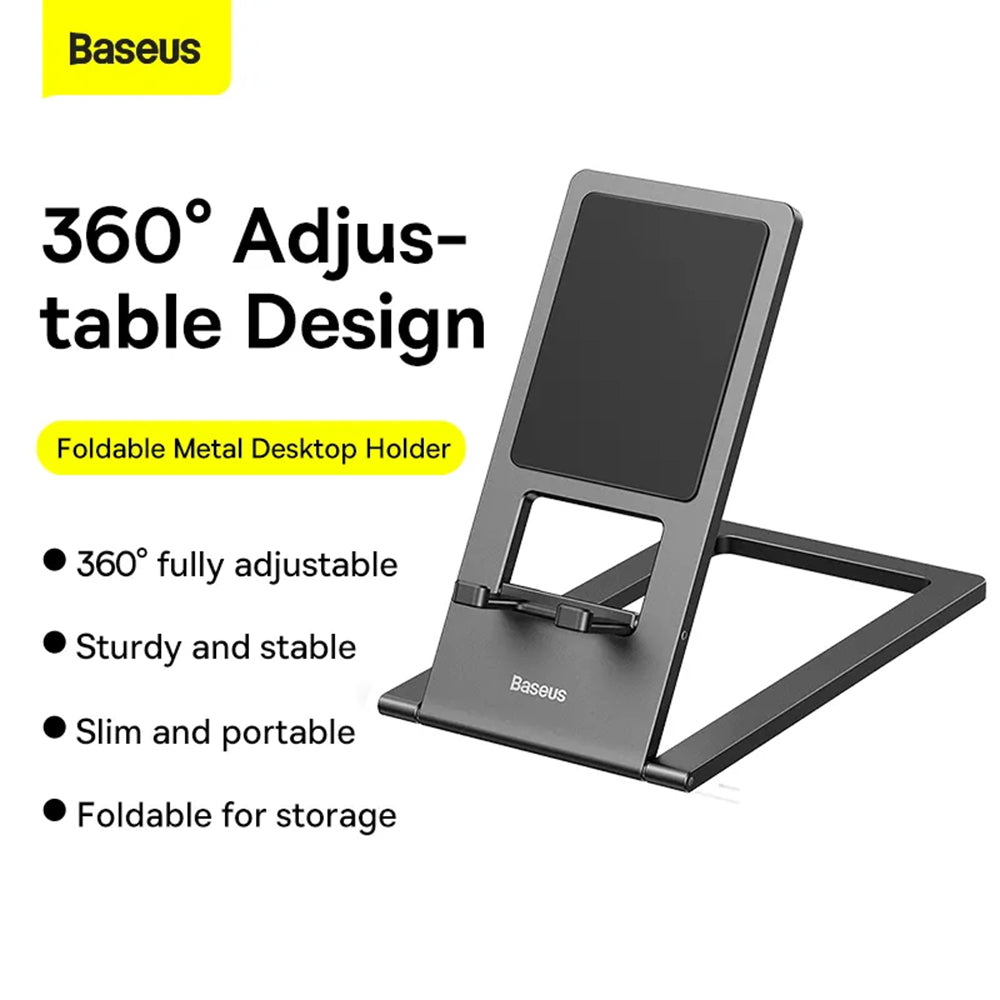 Baseus Foldable Universal Pöytäteline, Musta LUKP000013