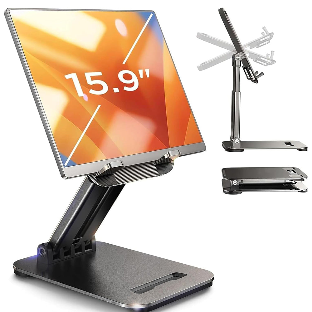 Lisen-pöytäteline puhelimelle / tabletille, 4 tuumaa - 15,9 tuumaa, musta YL0424080007