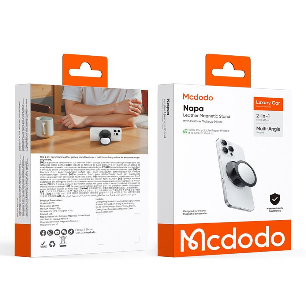McDodo MR-7912 2in1 Universalinen Musta Rengastuki