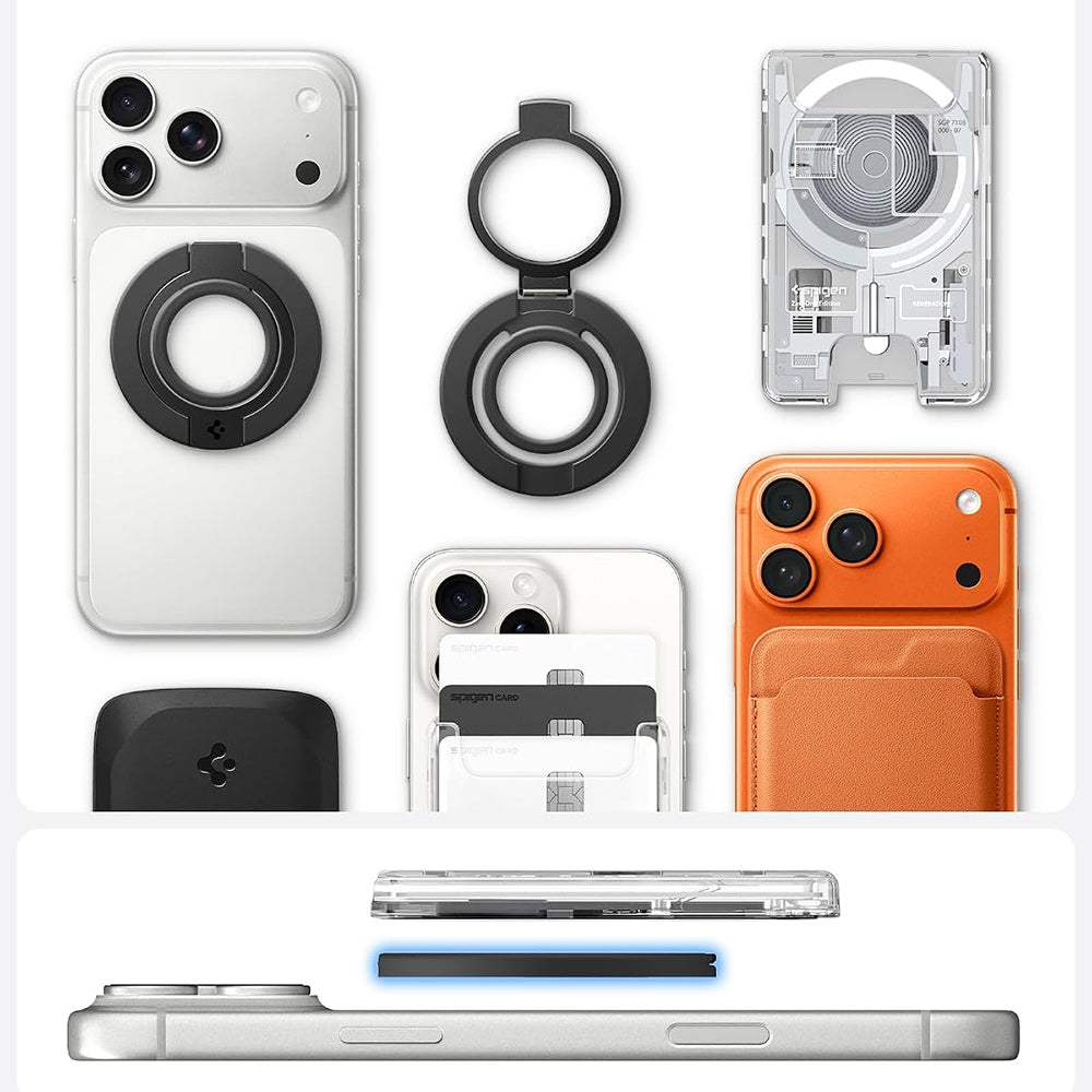 Spigen Dual Pop Mag S Sormituki, Yleinen, Musta AMP11735